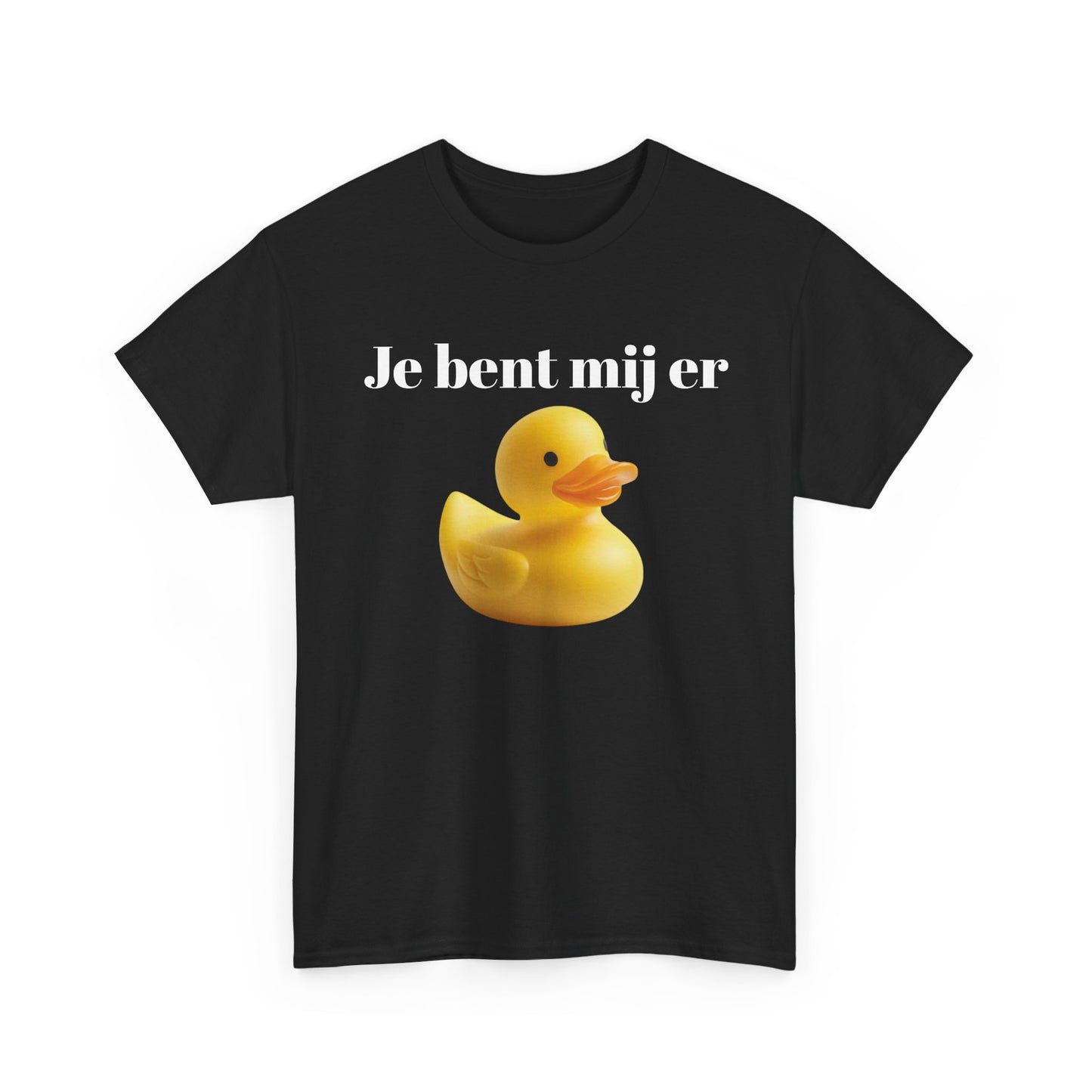 Duck Graphic Tee — "Je bent mij er" Dutch Rubber Duck T‑Shirt