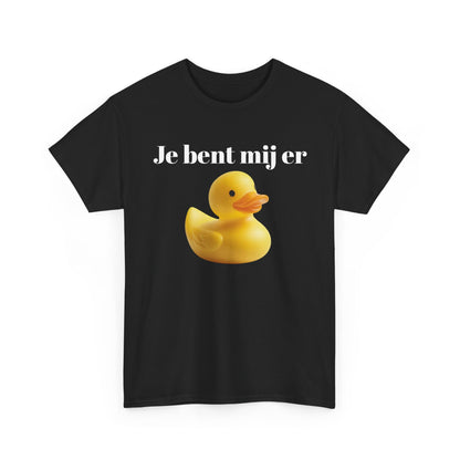 Duck Graphic Tee — "Je bent mij er" Dutch Rubber Duck T‑Shirt