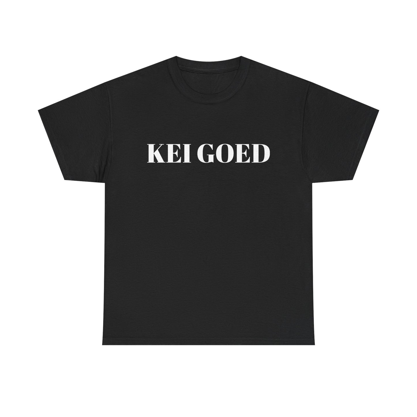 Kei Goed Graphic Tee — Minimalist Dutch Phrase T‑Shirt