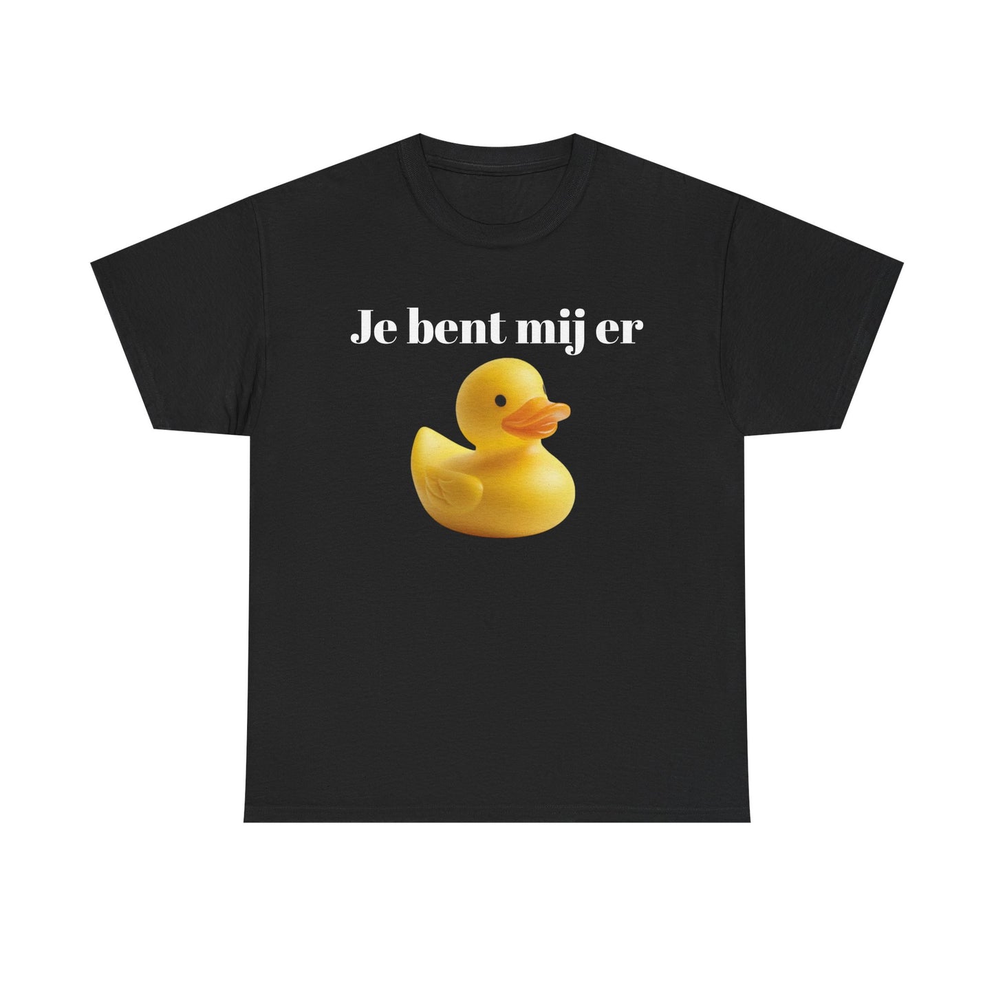Duck Graphic Tee — "Je bent mij er" Dutch Rubber Duck T‑Shirt