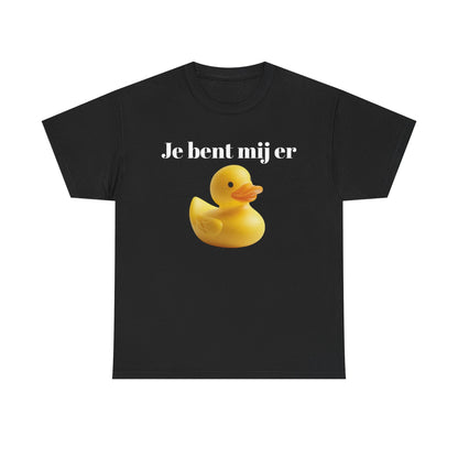 Duck Graphic Tee — "Je bent mij er" Dutch Rubber Duck T‑Shirt