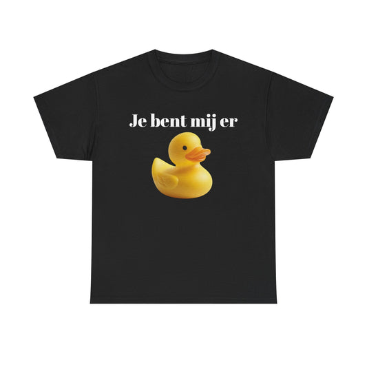 Duck Graphic Tee — "Je bent mij er" Dutch Rubber Duck T‑Shirt